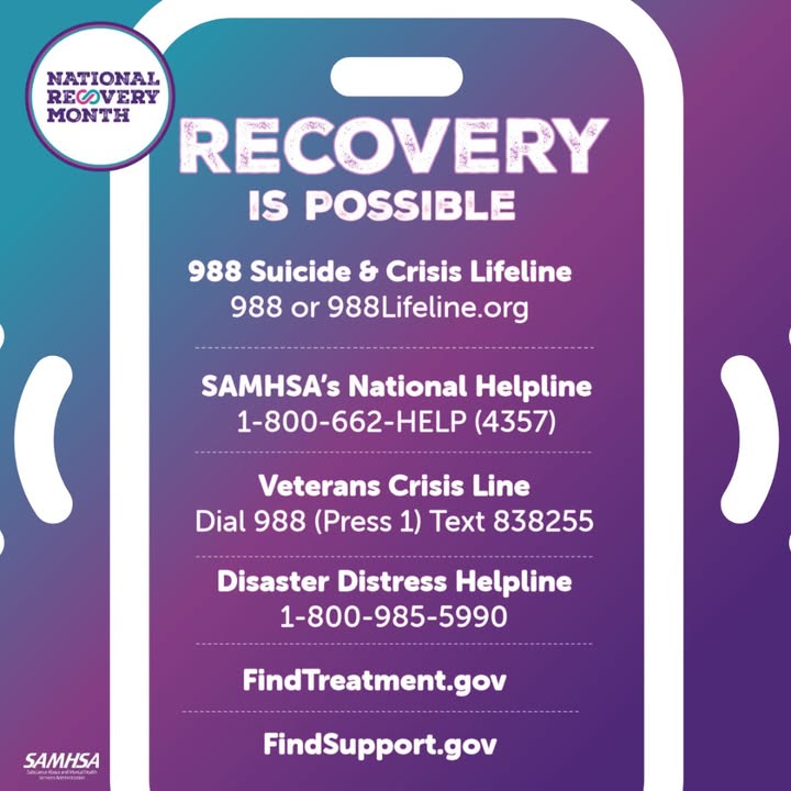Recovery is not one-size-fits-all. There are many resources to help you on your path to recovery. Learn more a…