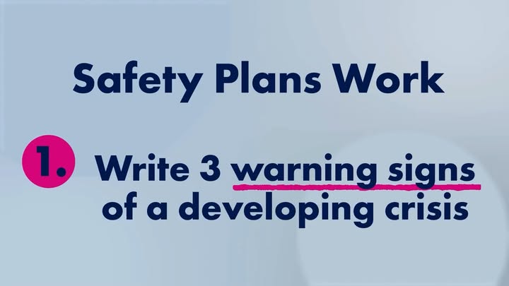 A safety plan can save a life. It's a simple, personalized set of steps someone can follow when in distress: w…