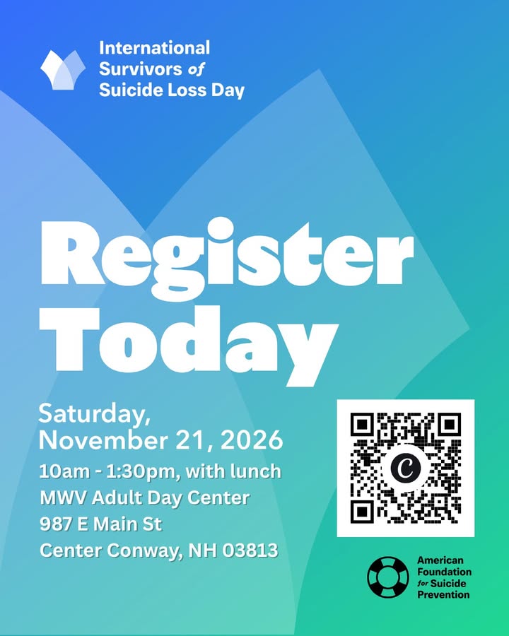 On Saturday, November 21, survivors of suicide loss will come together at the MWV Adult Day Center from 10am-1…