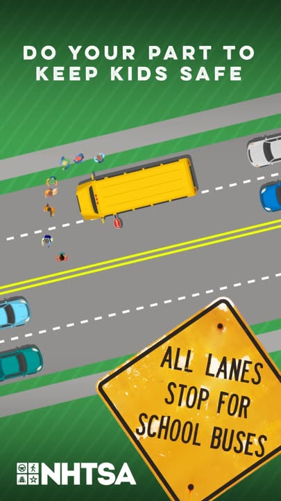 Being a responsible driver means protecting kids on and around the bus. When the stop-arm is out, all lanes st…